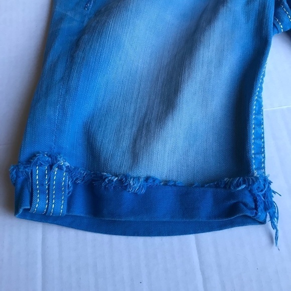 Miss Me Bermuda Pacific Blue Embellished Shorts - Picture 8 of 12